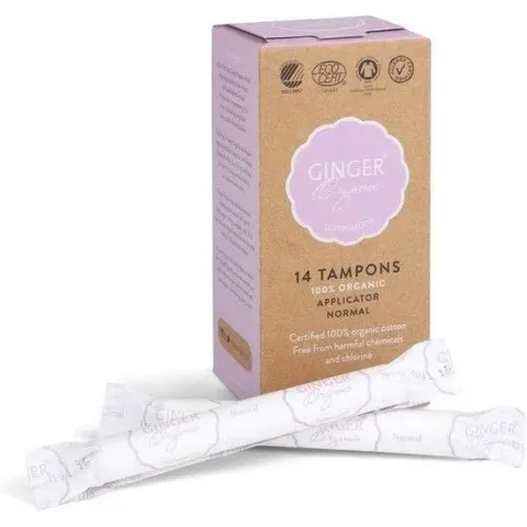 GINGER ORGANIC_Tampons Normal tampony organiczne z aplikatorem 14szt