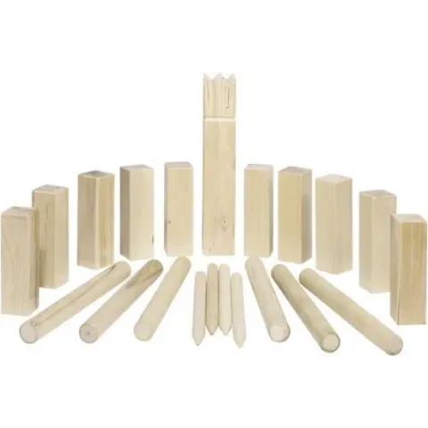 Goki Kubb Vikingschaakspel Koning 5,5x5,5x30cm