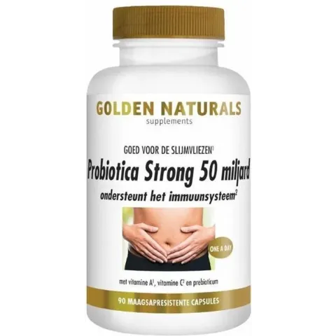 Golden Naturals Probiotica Strong 50 miljard (90 veganistische maagsapresistente capsules)