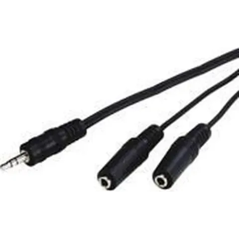 Goobay 3,5mm Jack stereo audio splitter - zwart - 0,20 meter