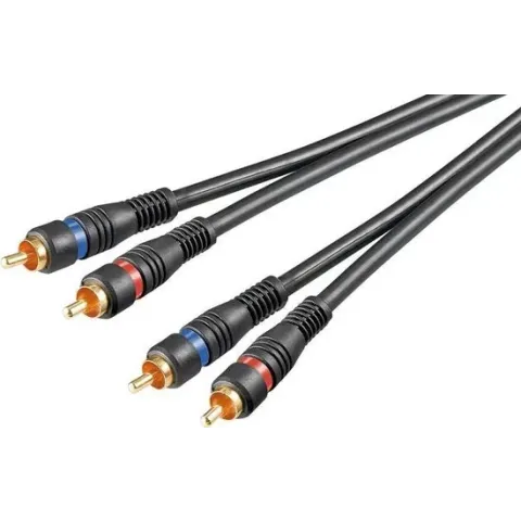 Goobay 60795 audio kabel 2 m 2 x RCA Black