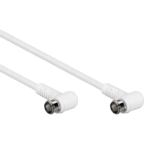 Goobay 67342 coax-kabel F plug 2,5 m Wit