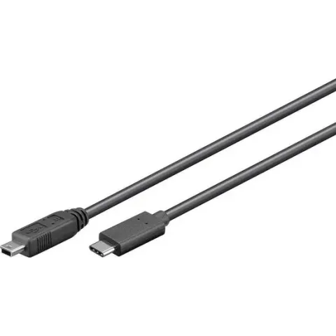 Goobay 67989 USB-kabel 0,5 m 2.0 Mini-USB B USB C Zwart