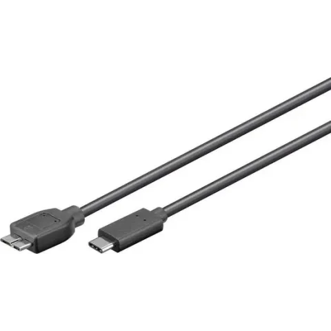 Goobay 67996 USB-kabel 1 m 3.2 Gen 1 (3.1 Gen 1) Micro-USB B USB C Zwart