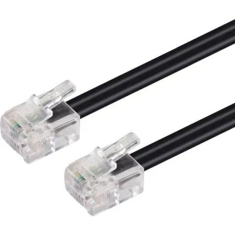 Goobay 6m RJ-11 Cable Zwart
