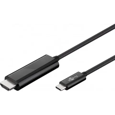 Goobay 77528 video kabel adapter 1,8 m USB C HDMI Zwart