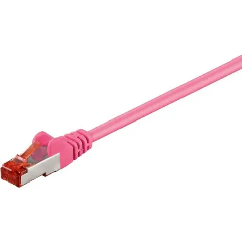 Goobay 93442 Rj45 Netwerk Aansluitkabel Cat 6 S/Ftp 50 M Magenta Vlambestendig Snagless