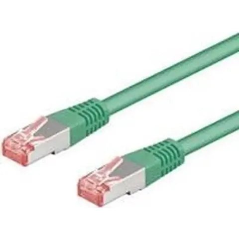 Goobay CAT 6-1500 SSTP PIMF Green 15m netwerkkabel Groen