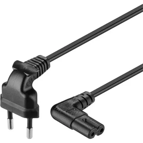 Goobay CEE 7/16 / IEC 60320 C7, 3 m Zwart CEE7/16 C7 stekker