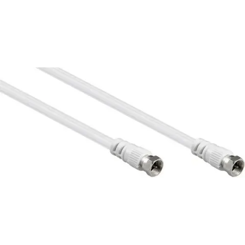 Goobay F (m) - F (m) coaxkabel / recht - wit - 2,5 meter