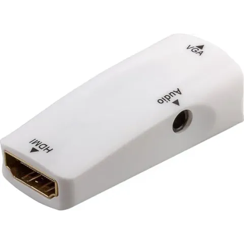 Goobay HDMI naar VGA + 3,5mm Jack adapter met HDCP - compact / wit