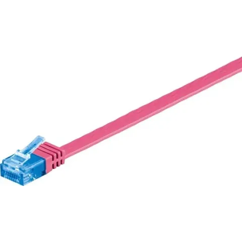 Goobay RJ-45 CAT 6a 0.5m netwerkkabel 0,5 m Cat6a U/UTP (UTP) Magenta