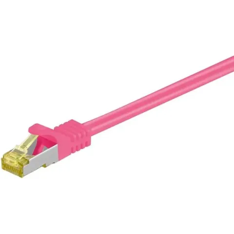 Goobay RJ-45 CAT7 0.5m netwerkkabel 0,5 m S/FTP (S-STP) Magenta