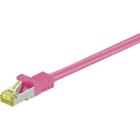 Goobay RJ-45 CAT7 2m netwerkkabel S/FTP (S-STP) Magenta