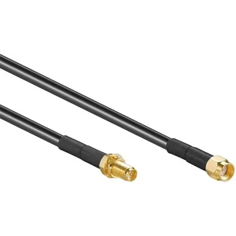 Goobay RP-SMA FM 100 1.0m coax-kabel 1 m Zwart