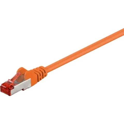 Goobay S/FTP CAT6 Gigabit netwerkkabel / oranje - LSZH - 0,15 meter