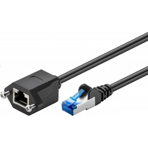 Goobay - S/FTP netwerk verlengkabel CAT6a - Zwart - 2 meter