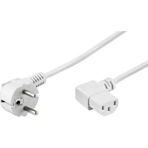 Goobay Stroomkabel met C13 plug - wit - 2 meter