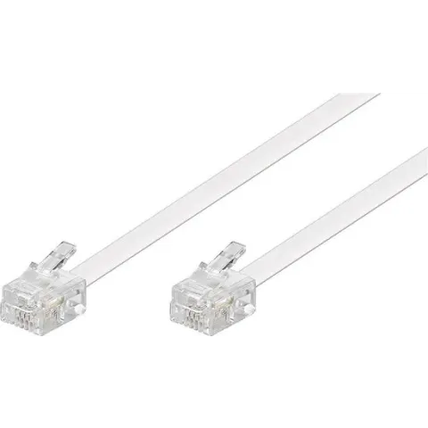 Goobay Telefoonkabel RJ11 - RJ11 / wit - 15 meter