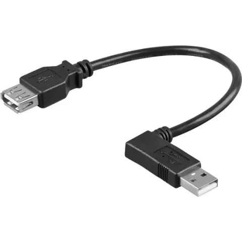 Goobay USB 2.0, 0.15m USB-kabel 0,15 m USB A Zwart