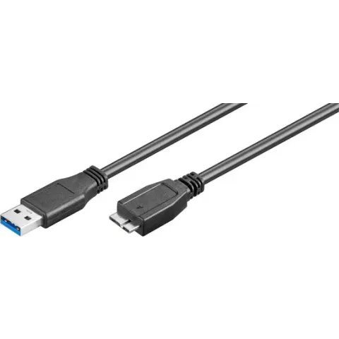 Goobay USB 3.0 A - Micro-B 0.5m USB-kabel 0,5 m 3.2 Gen 1 (3.1 Gen 1) USB A Micro-USB B Zwart