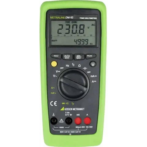 Gossen Metrawatt Metraline Dm 62 Multimeter Digitaal Cat Iii 600 V Cat Iv 300 V Weergave (Counts): 6600