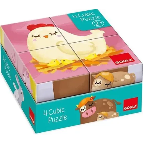 Goula 4 Cubos Granja Blokpuzzel 4 stuk(s)