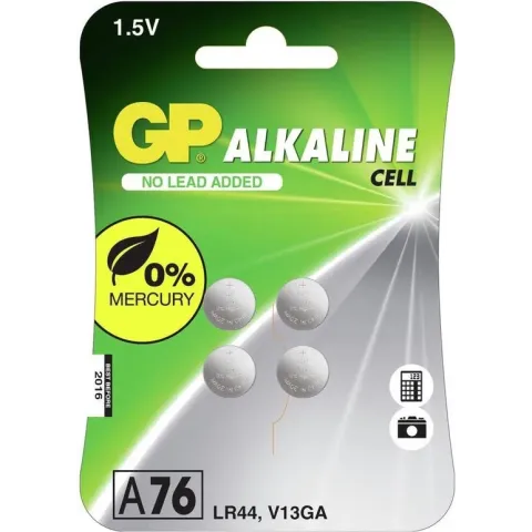 GP Alkaline knoopcel 76A (V13GA / L1154), blister 4