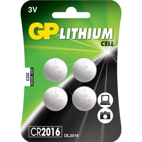 GP Batteries - GP Batteries Gp Knoopcel Lithium A4st Cr2016 - 30 Dagen Niet Goed Geld Terug