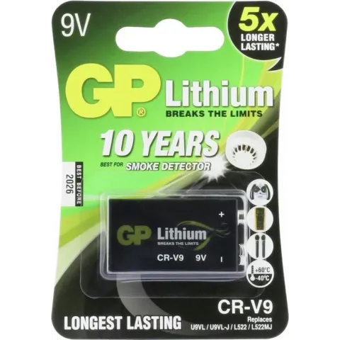 GP Lithium 9V batterijen - 1 stuk