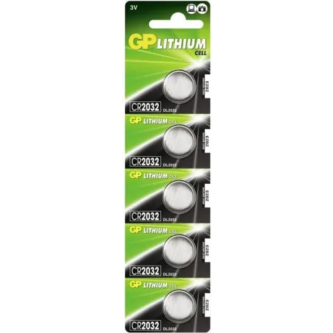GP Lithium CR2032 knoopcelbatterijen - 5 stuks