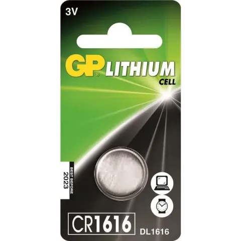 GP Lithium knoopcel CR1616 blister 1
