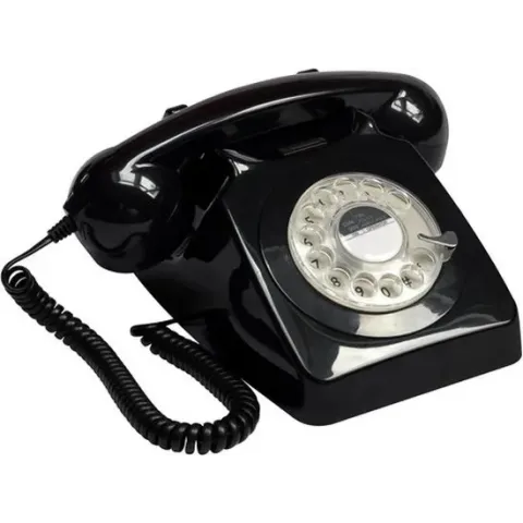 GPO 746ROTARYBLA - Telefoon retro jaren ‘70, draaischijf, zwart
