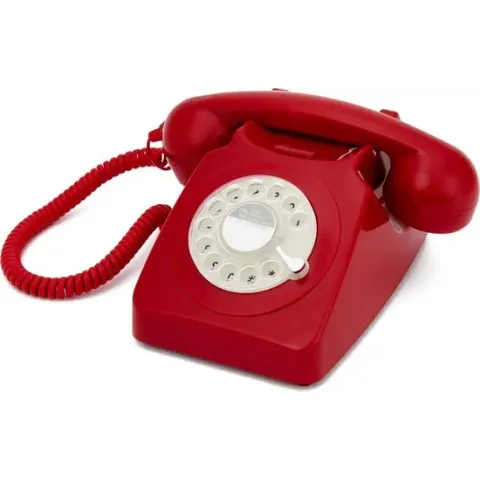 GPO 746ROTARYRED - Telefoon retro jaren ‘70, draaischijf, rood