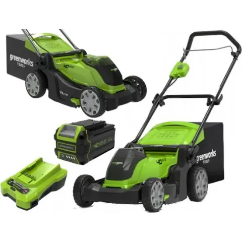 Greenworks 2504707UB grasmaaier Duwgrasmaaier Batterij/Accu Groen