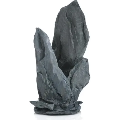 Grey Slate Stack Aquarium Sculptuur - M - Grijs