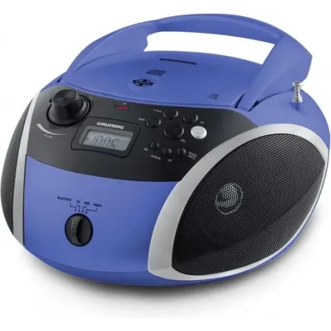 Grundig GRB 3000 BT Digitaal 3 W Zwart, Blauw, Zilver