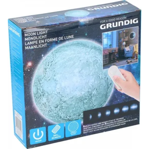 Grundig Maanlamp - Met afstandsbediening - 12 Modi - Groeiende Maan - Moonlight Lamp