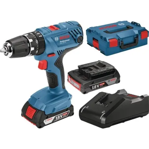 GSB 18V-21 Professional Accuklopboorschroevendraaier | 2.0Ah Li-Ion + lader GAL 18 V-40 in L-Boxx