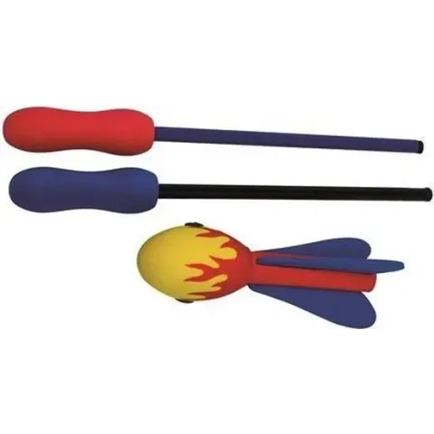 Günther Raket Met Katapult Zooom Junior Foam Rood/blauw 3-delig