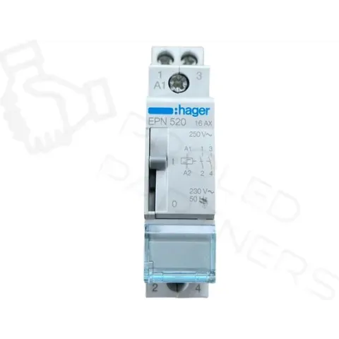 Hager bistabiel rel EPN, 86x18mm, DRA (DIN-rail ad), 2 maak