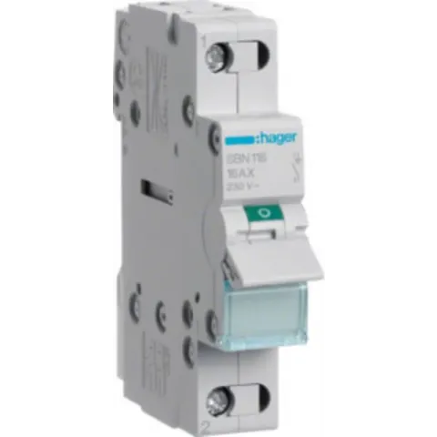 Hager SBN116 Schakelmodule Grijs 16 A 230 V