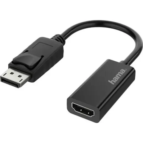 Hama 00200335 DisplayPort / HDMI Adapter [1x Britse stekker - 1x DisplayPort stekker] Zwart