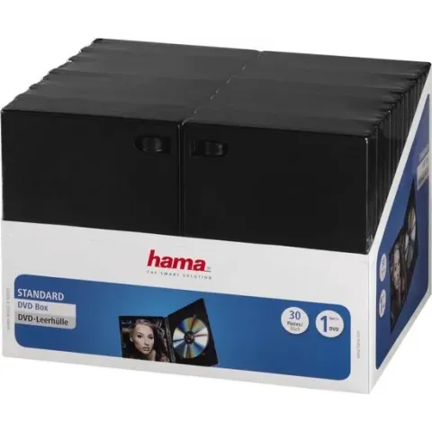 Hama 04711495 DVD Box - 30 Pak / Zwart