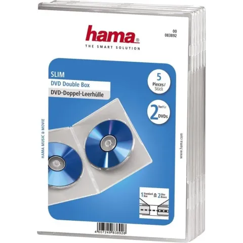Hama 04783892 Dvd Slim Box - 5 stuks / Transparant