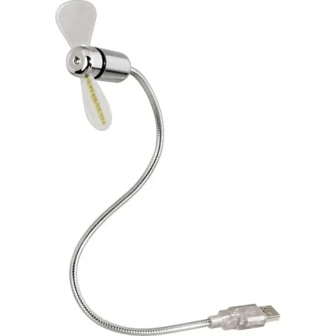 Hama 12110  Usb-Fan met gekleurde LED - Grijs