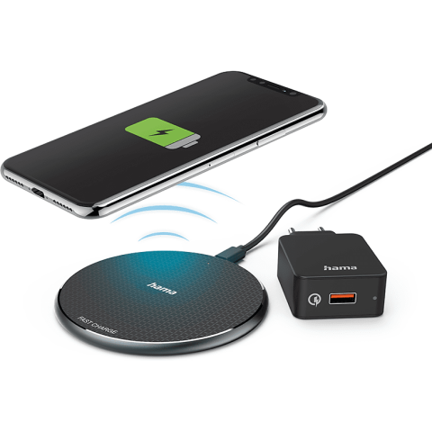 Hama 201688 Wireless Charger-set Qi-fc10 10w Zwart
