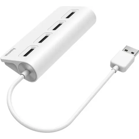 Hama 4 poorten USB 2.0-hub Wit