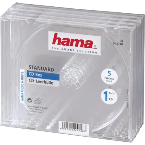 Hama Cd-Box Transparant - 5 stuks