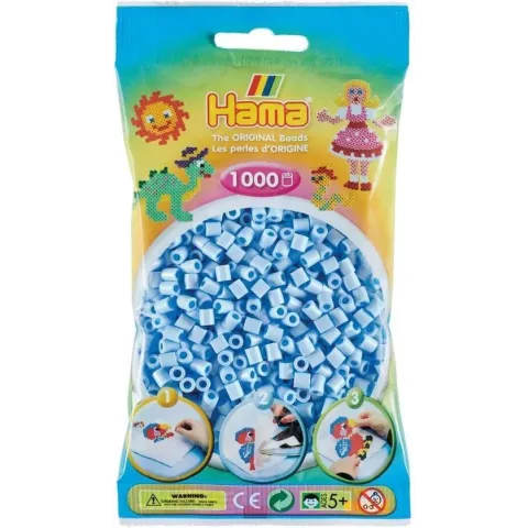 Hama Strijkkralen IJsblauw Pastel 1000 Stuks